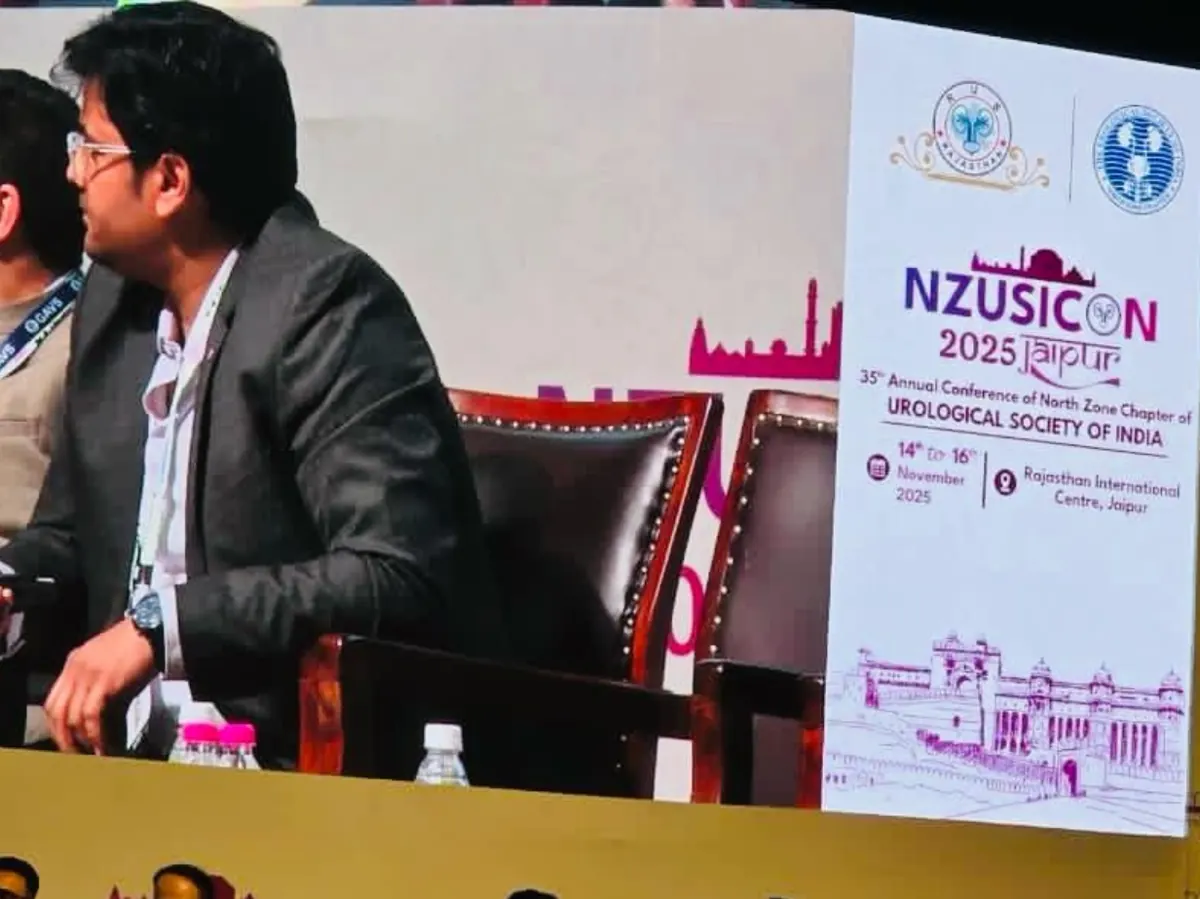 Dr. Aditya P.S. Sengar speaking on a panel at NZUSICON 2025 in Jaipur